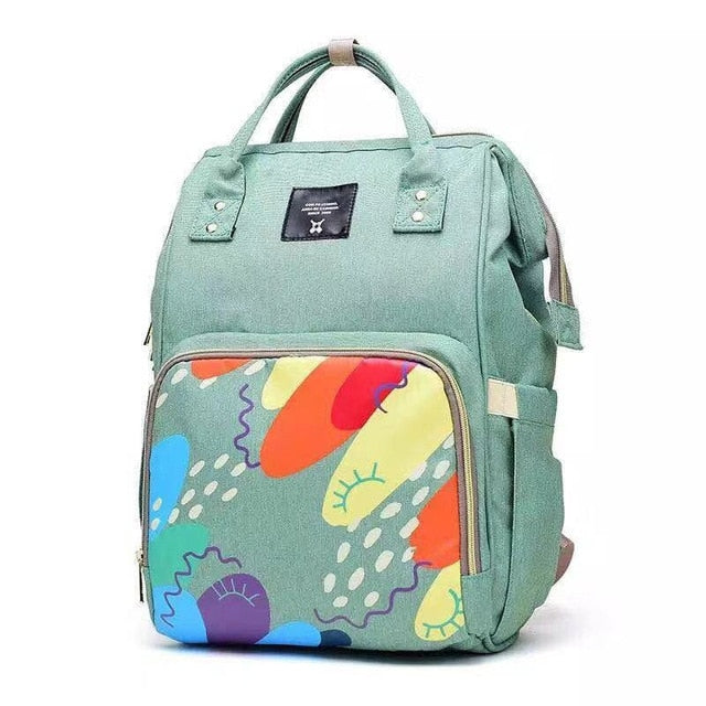 New Waterproof Maternity Bags Baby Mummy Diaper Bags Printed Nappy Bag Mom Backpack For Stroller Nursing Baby Care #Y