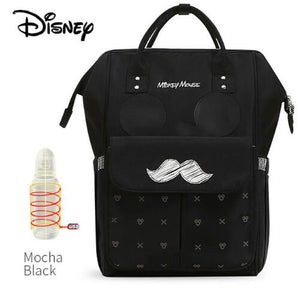 Disney Cute Minnie Mickey Red Diaper Bag Waterproof/Baby Care/Mummy Bag Maternity Backpack Large Nappy Bag Striped Bow Dot Smile