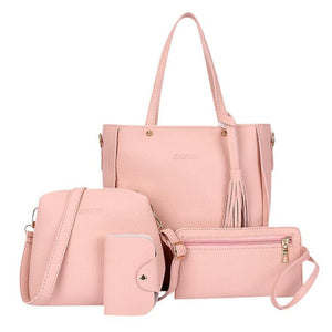 4pcs Woman Bag Set 2019 New Fashion Female Purse and Handbag Four-Piece Shoulder Bag Tote Messenger Purse Bag