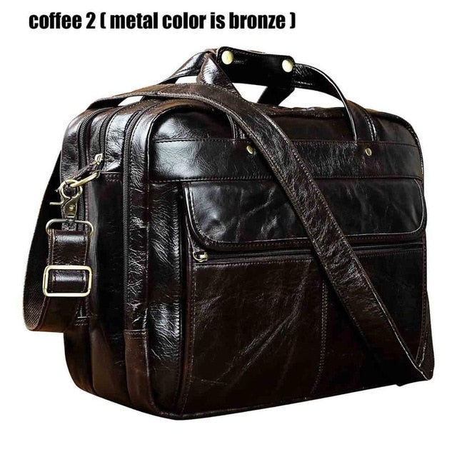 Men Oil Waxy Leather Antique Design Business Briefcase Laptop Document Case Fashion Attache Messenger Bag Tote Portfolio 7146