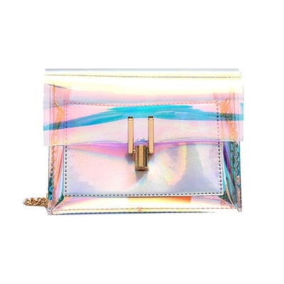 Crossbody Bags for Women 2019 Laser Transparent Bags Fashion Women Korean Style Shoulder Bag Messenger PVC Waterproof Beach Bag