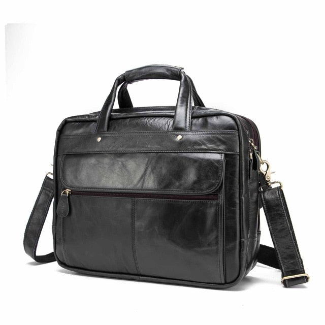 Men Oil Waxy Leather Antique Design Business Briefcase Laptop Document Case Fashion Attache Messenger Bag Tote Portfolio 7146