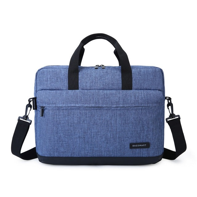 BAGSMART 15.6 Inch Laptop Briefcase Bag Handbag Nylon Briefcase Office Bags Business Computer Bags Blue